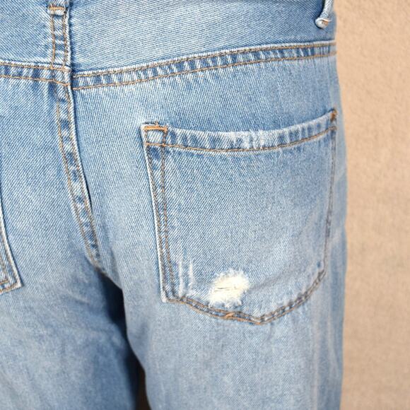 Suede Jeans Charlie Mid Rise Relaxed Fit Distressed Destroyed Womens 26 Cotton - Picture 6 of 8